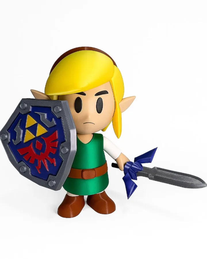 Figura do Link de The Legend of Zelda impressa em 3D
